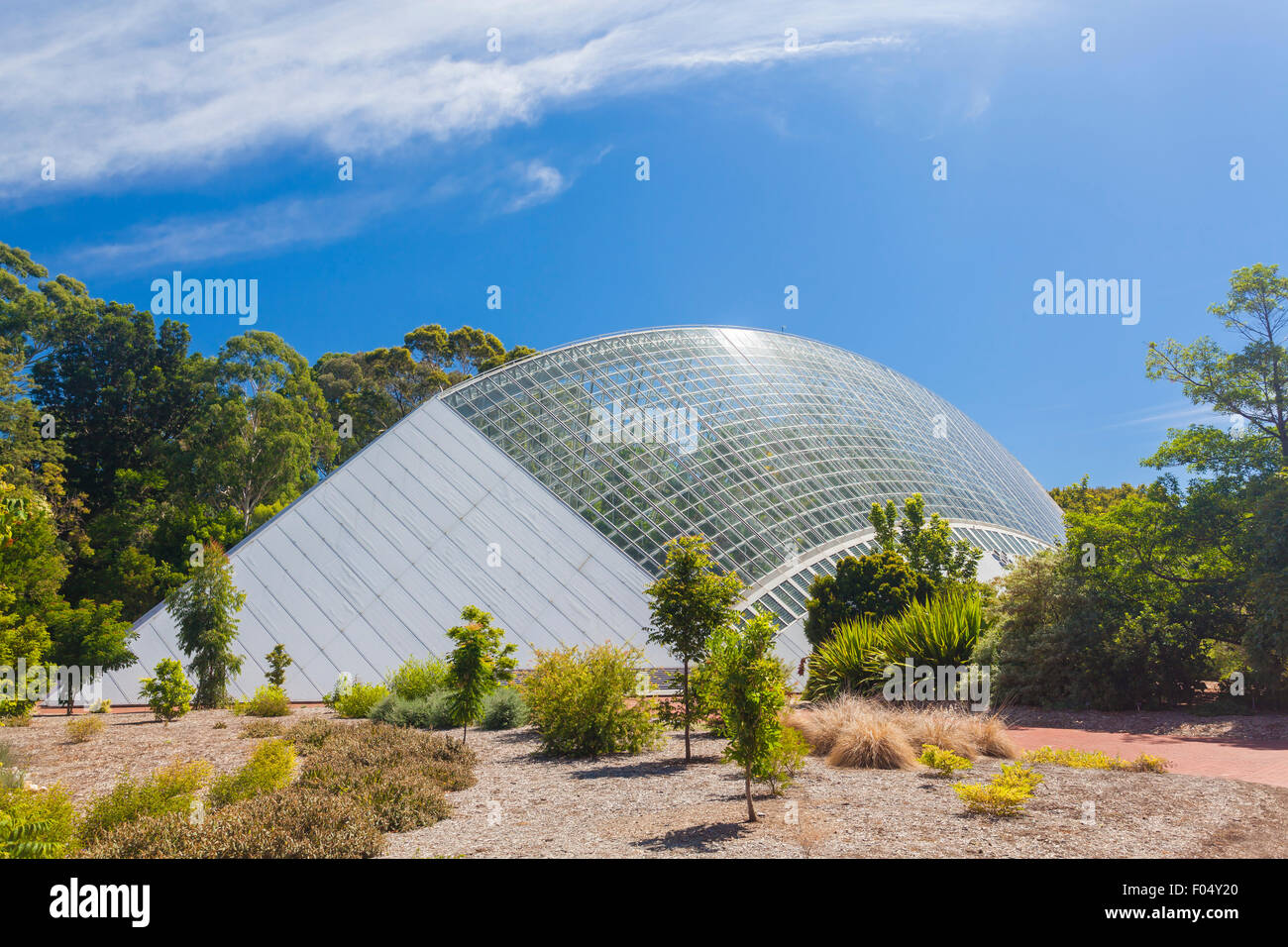 Giant modern greenhouse Stock Photo