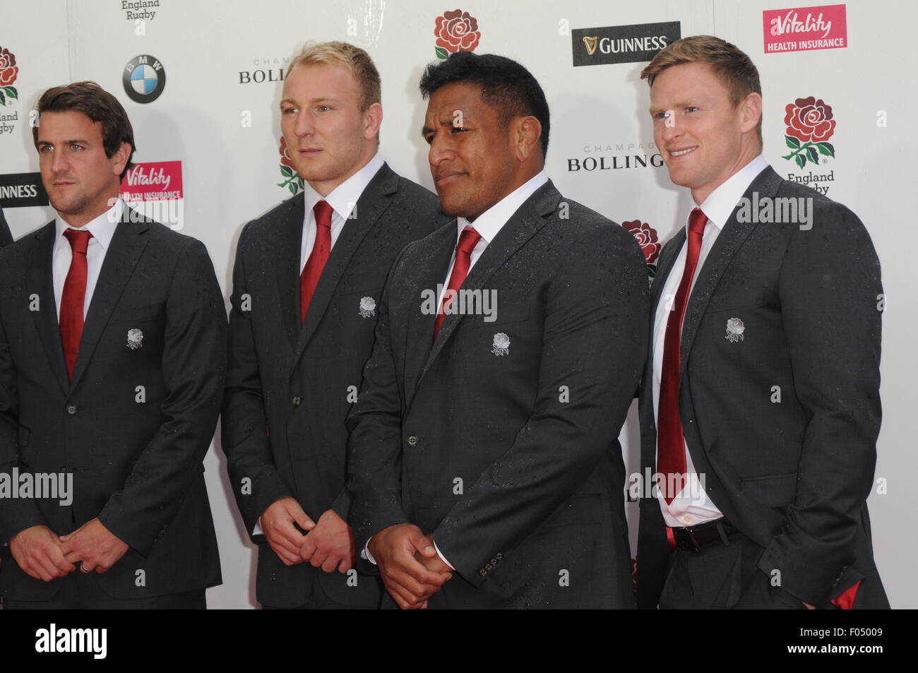 London, UK, 5 August 2015, Maco Vunipola attends  'Carry Them Home' England Rugby Team dinner at Grosvenor Hotel before competin Stock Photo