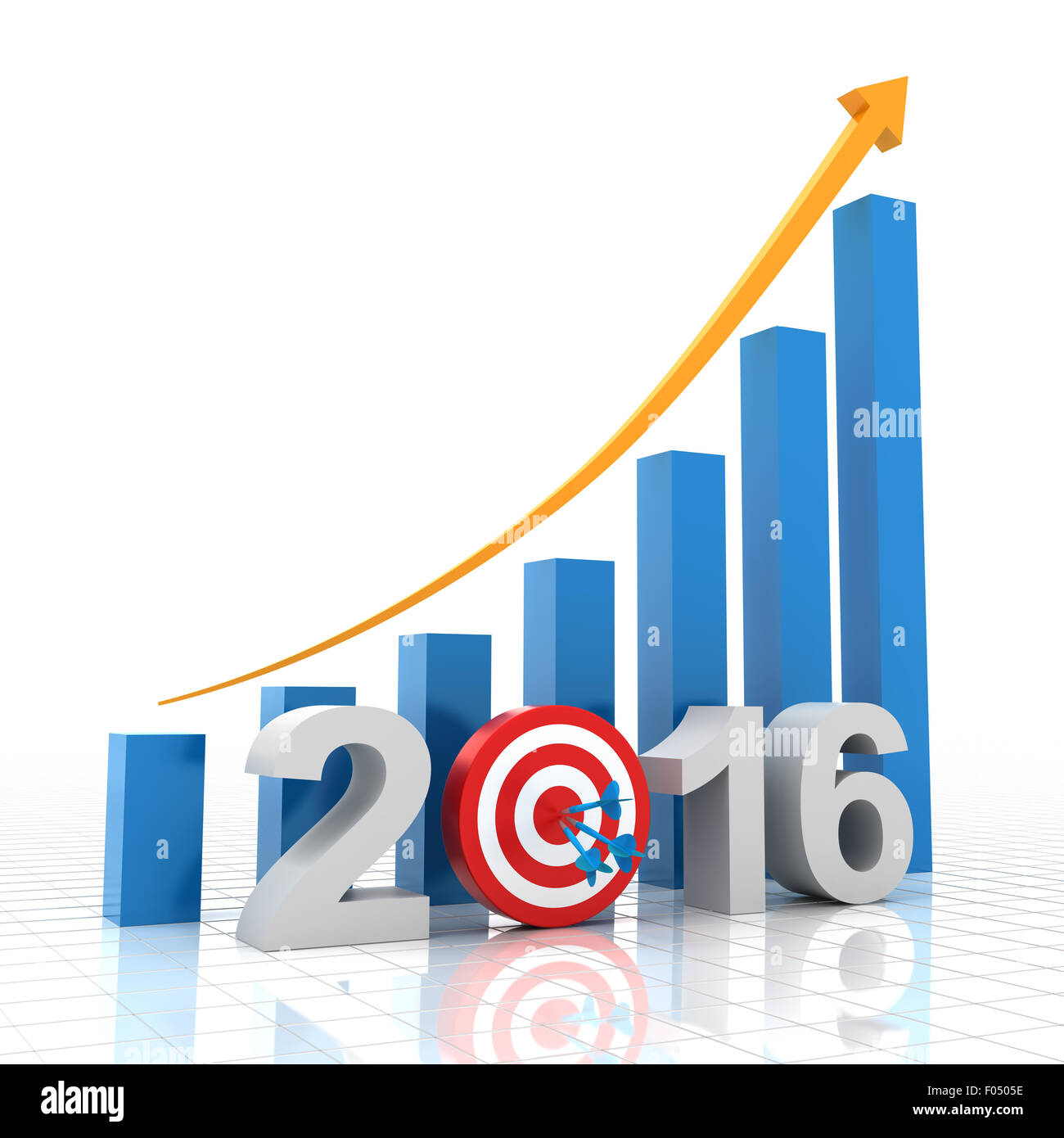 Growth target 2016 Stock Photo