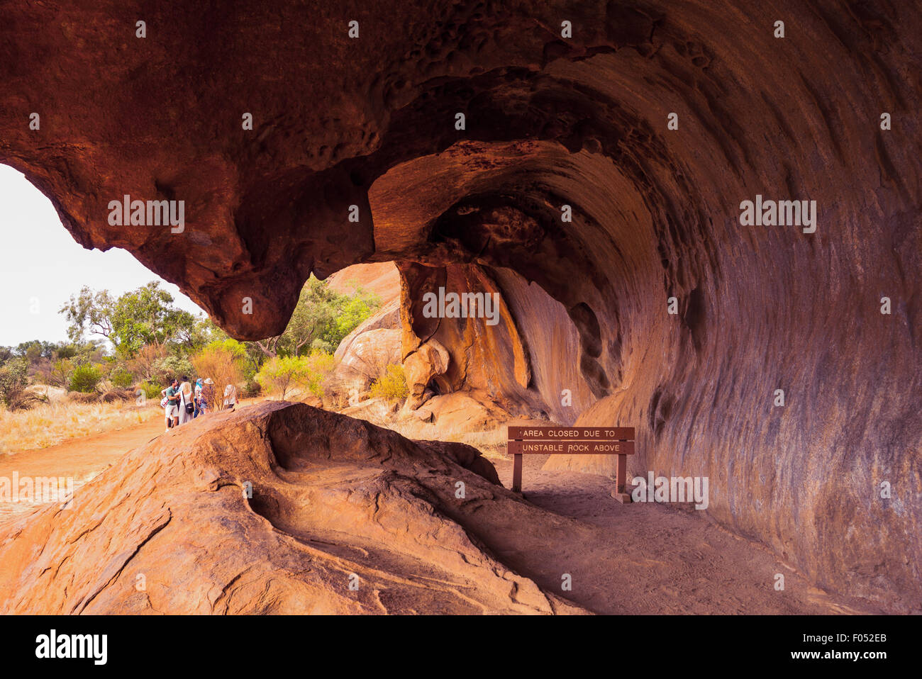 Australia, Ayers Rock, foreshortening of the Uluru sacred mountain Stock Photo