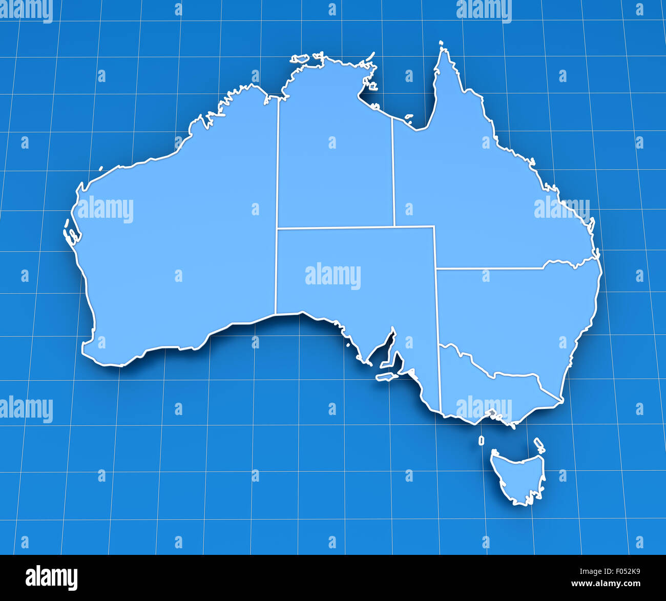 Map of Australia Stock Photo