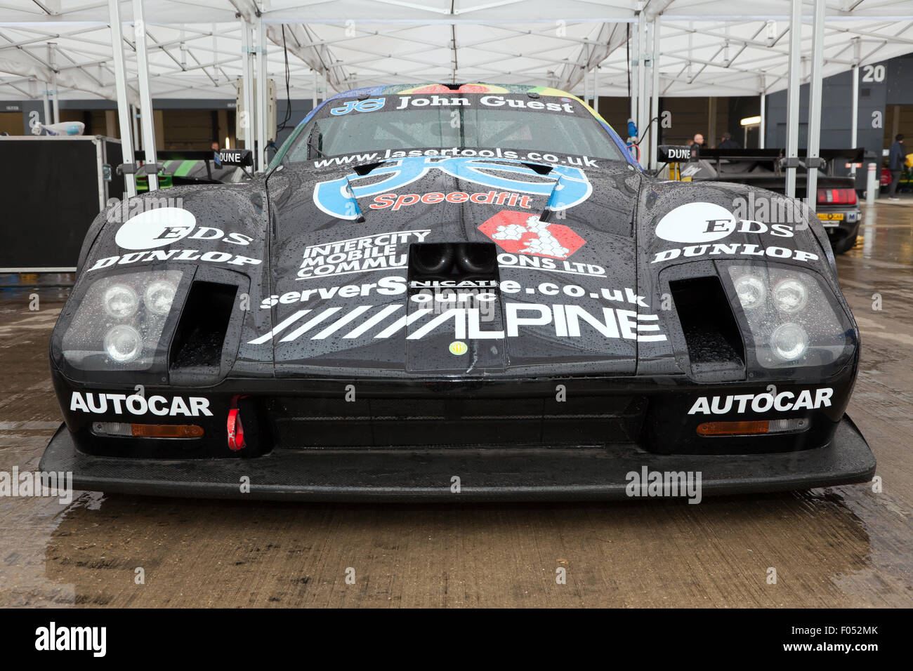 A 2000, Lister Storm GTM, on static display in the National Paddock at the 2015 Silverstone Classic. Stock Photo