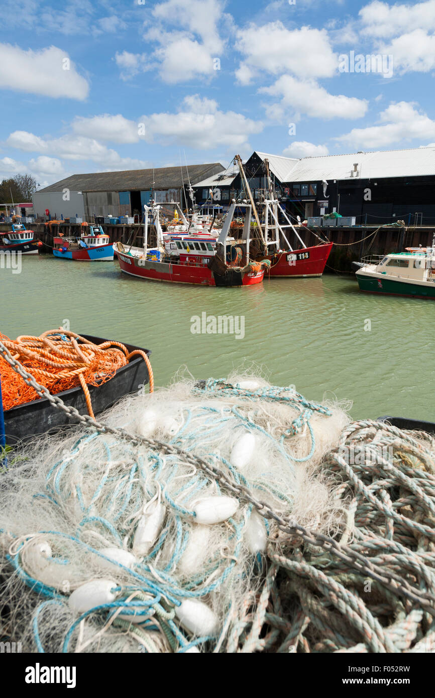 Fishing boat / boats at the quayside in Whitstable Harbour, Whitstable