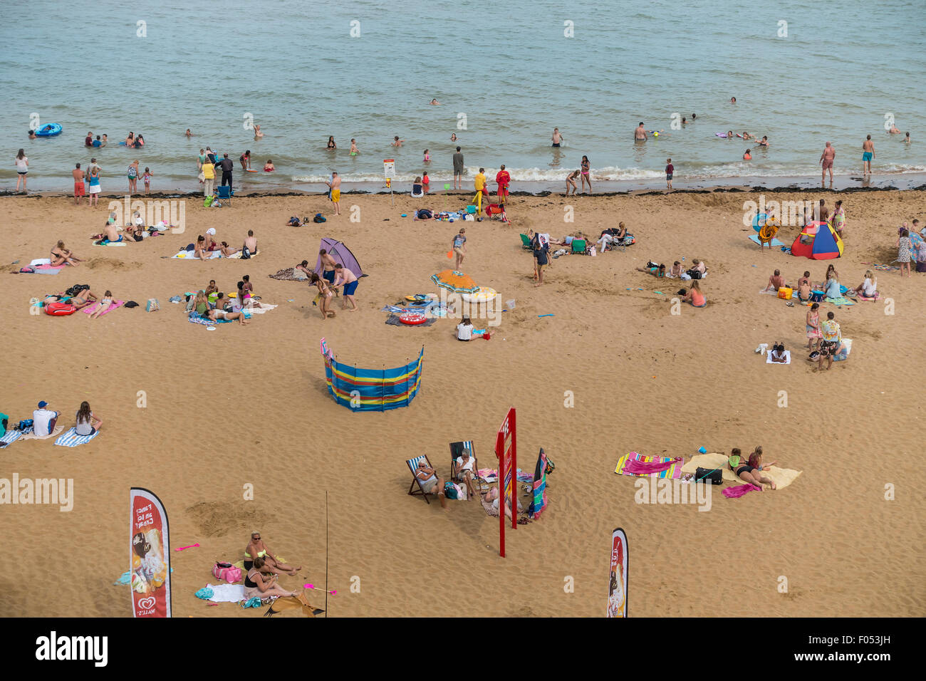 Seaside Beach Viking Bay Broadstairs Kent England UK Stock Photo