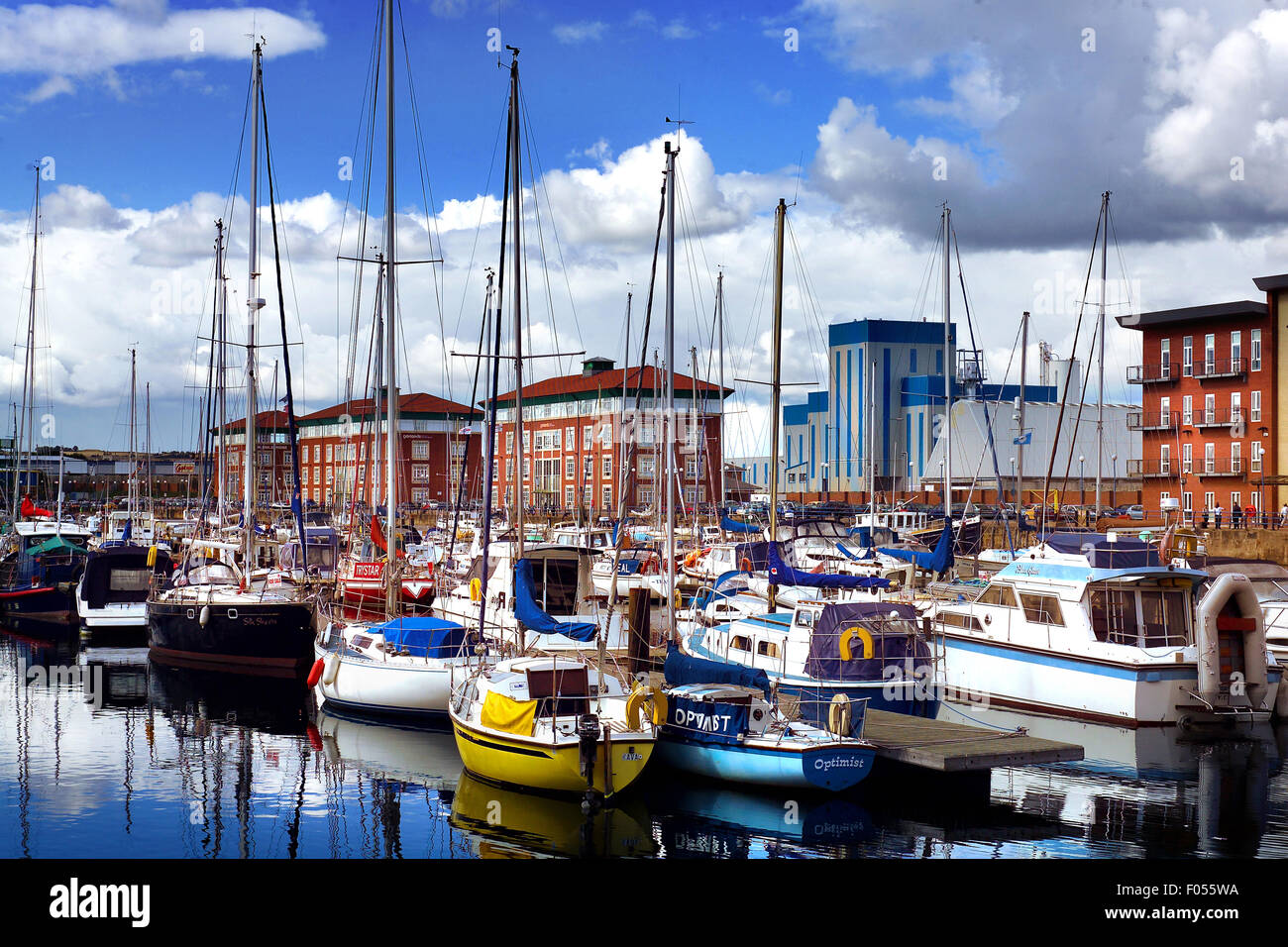 Yachts in Hartlepool marina Stock Photo