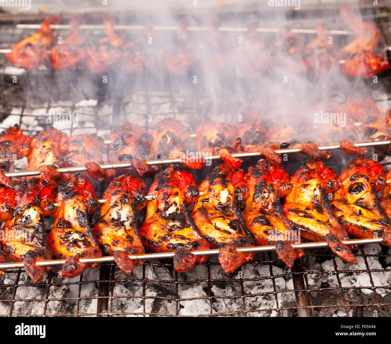 Barbecue chicken wings Stock Photo