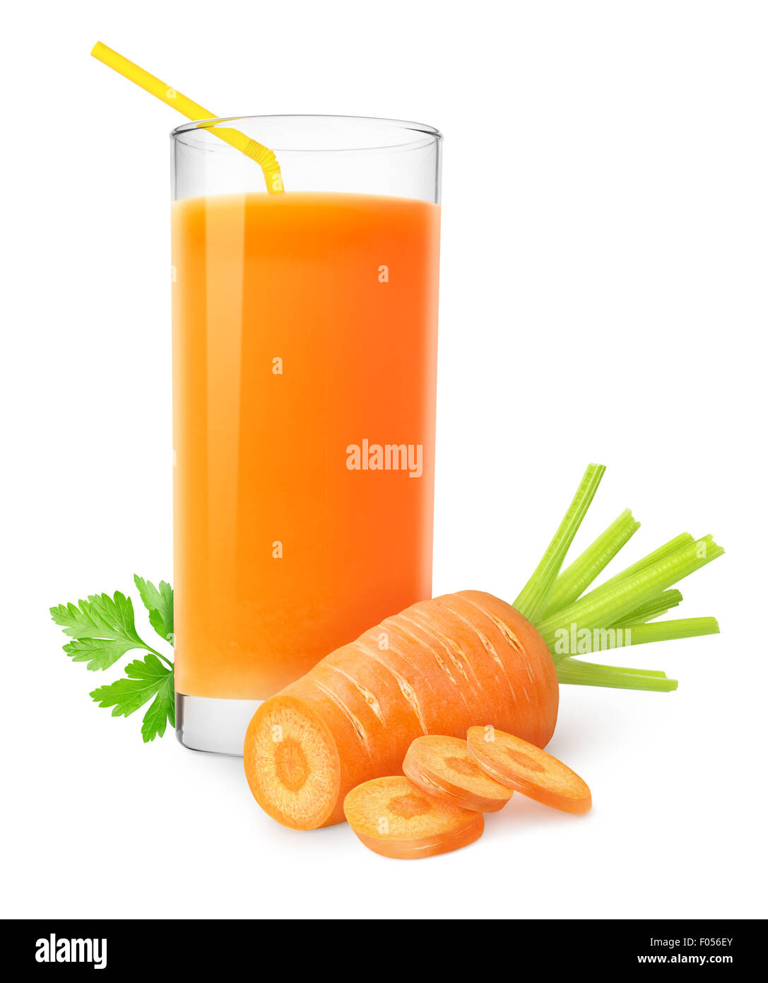 Carrot juice and slices of carrot isolated on white Stock Photo Alamy
