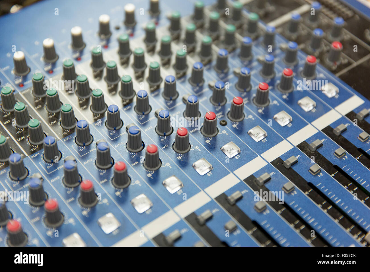 control panel at recording studio or radio station Stock Photo - Alamy
