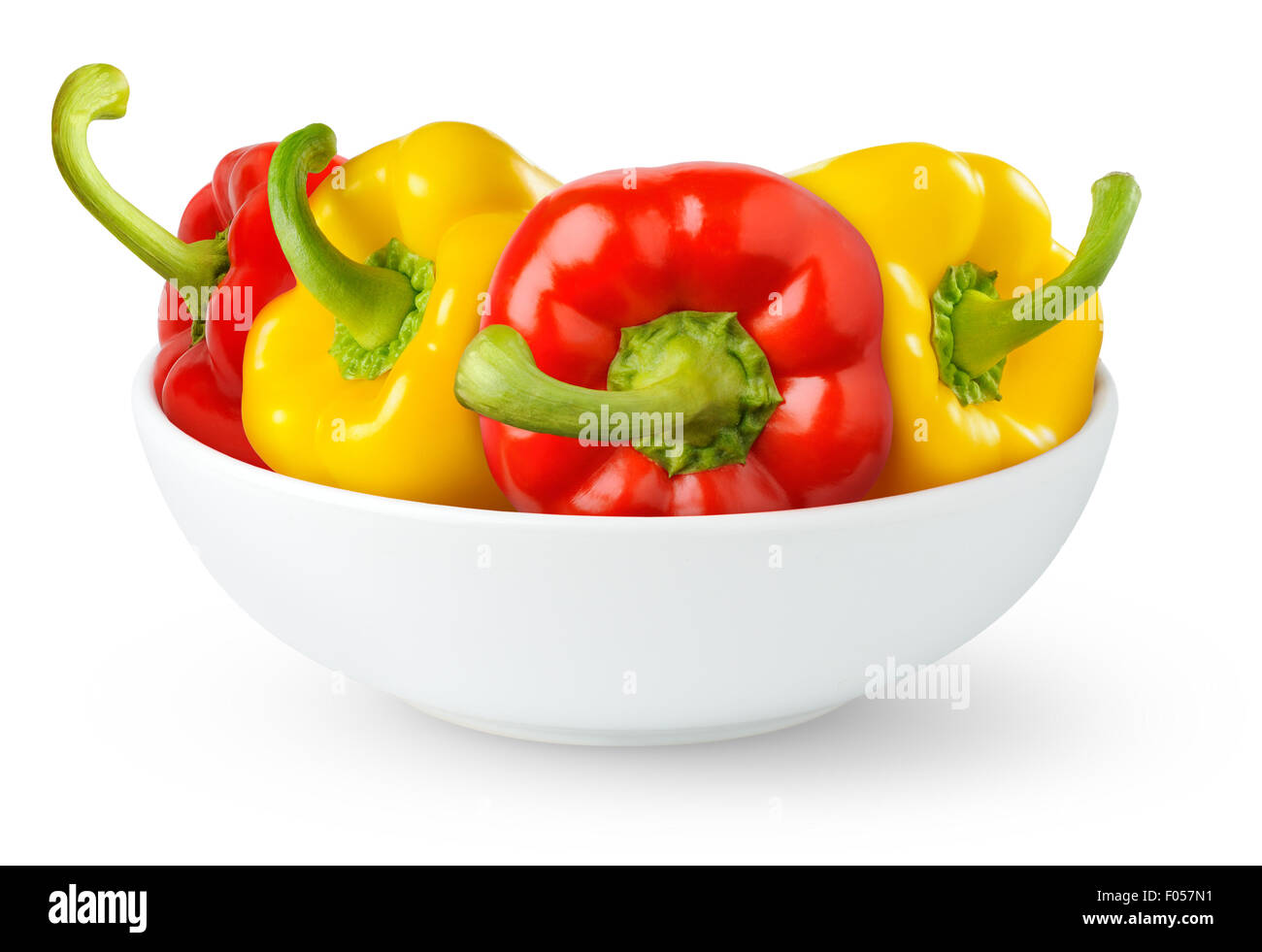 Red yellow bell peppers in Cut Out Stock Images & Pictures - Alamy