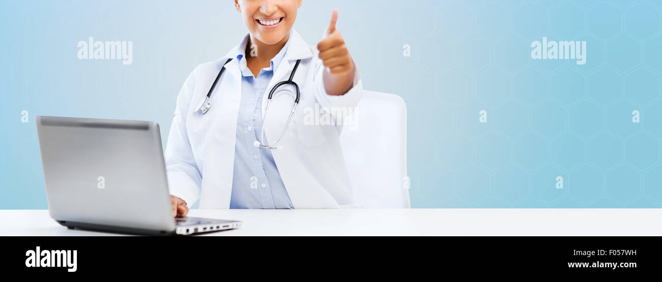 African female doctor thumbs up hi-res stock photography and images - Alamy