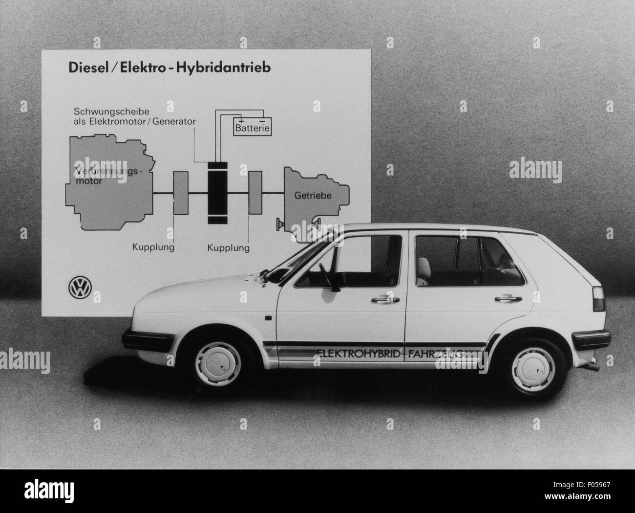 transport / transportation, car, vehicle variants, Volkswagen, VW Golf,  test vehicle with hybrid drive, 1980s, Additional-Rights-Clearences-Not  Available Stock Photo - Alamy