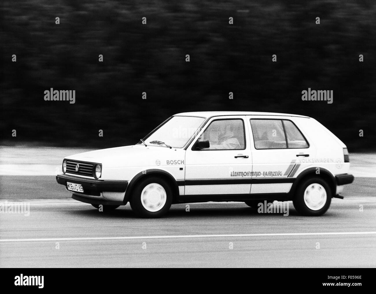 transport / transportation, car, vehicle variants, Volkswagen, VW Golf, test vehicle with hybrid drive, 1980s, Additional-Rights-Clearences-Not Available Stock Photo