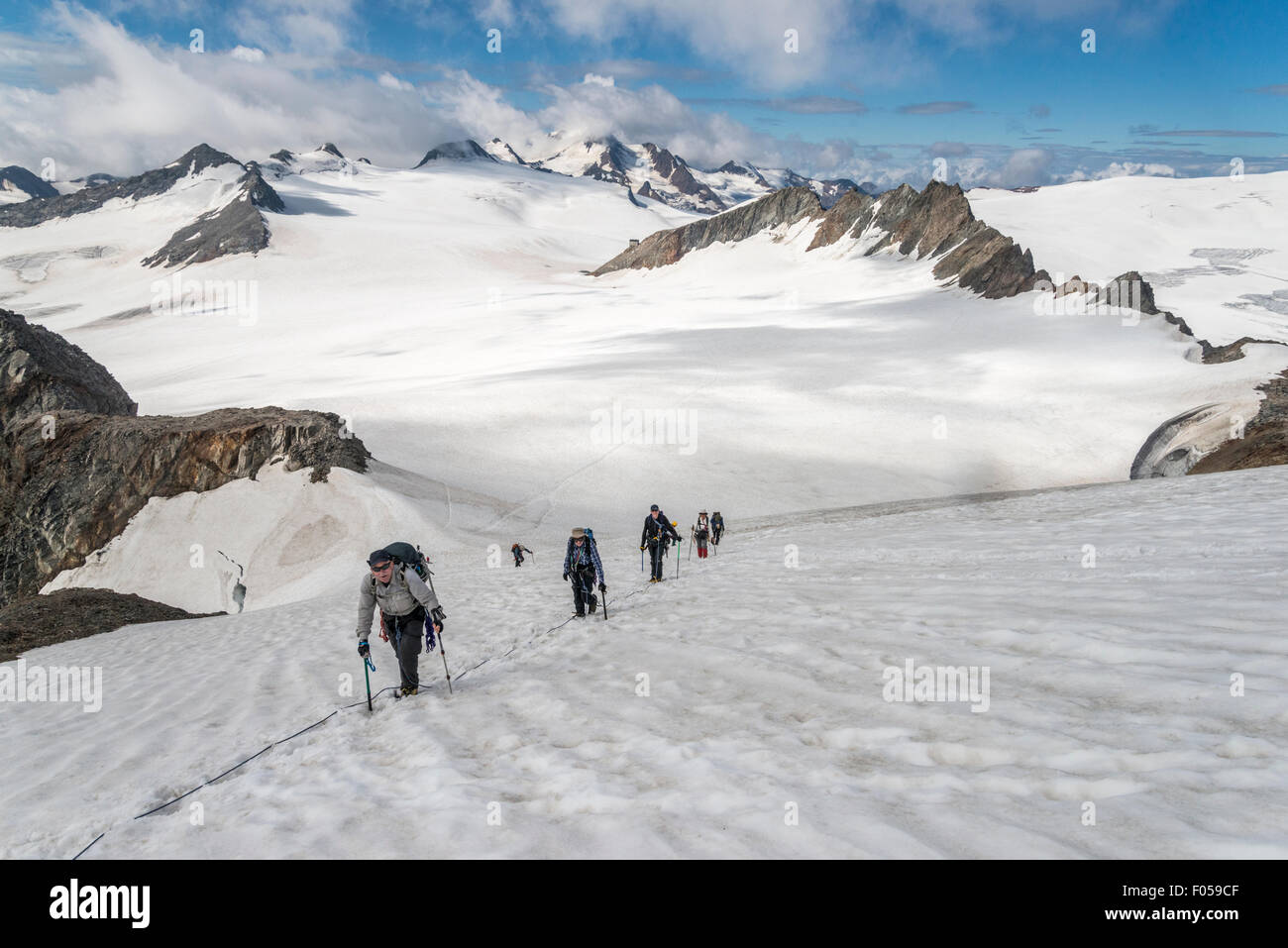 Mountaineers On The Gepatschferner Glacier Brandenburger Haus In