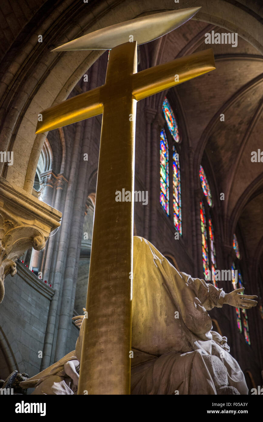 Altar of Notre Dame, Paris, France Stock Photo