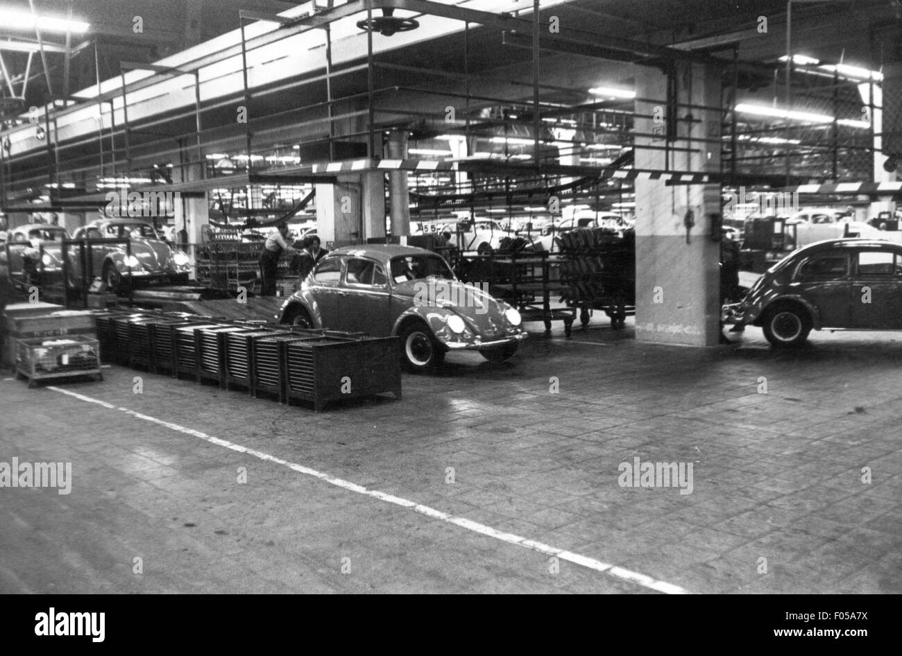 industry, car industry, production of the VW beetle, 1960s, Additional-Rights-Clearences-Not Available Stock Photo