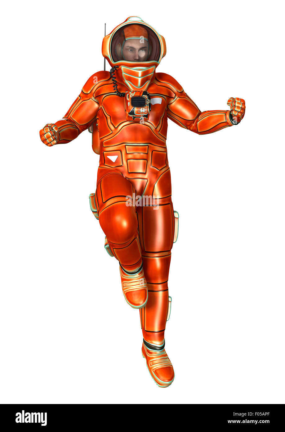 3D digital render of an astronaut isolated on white background Stock ...