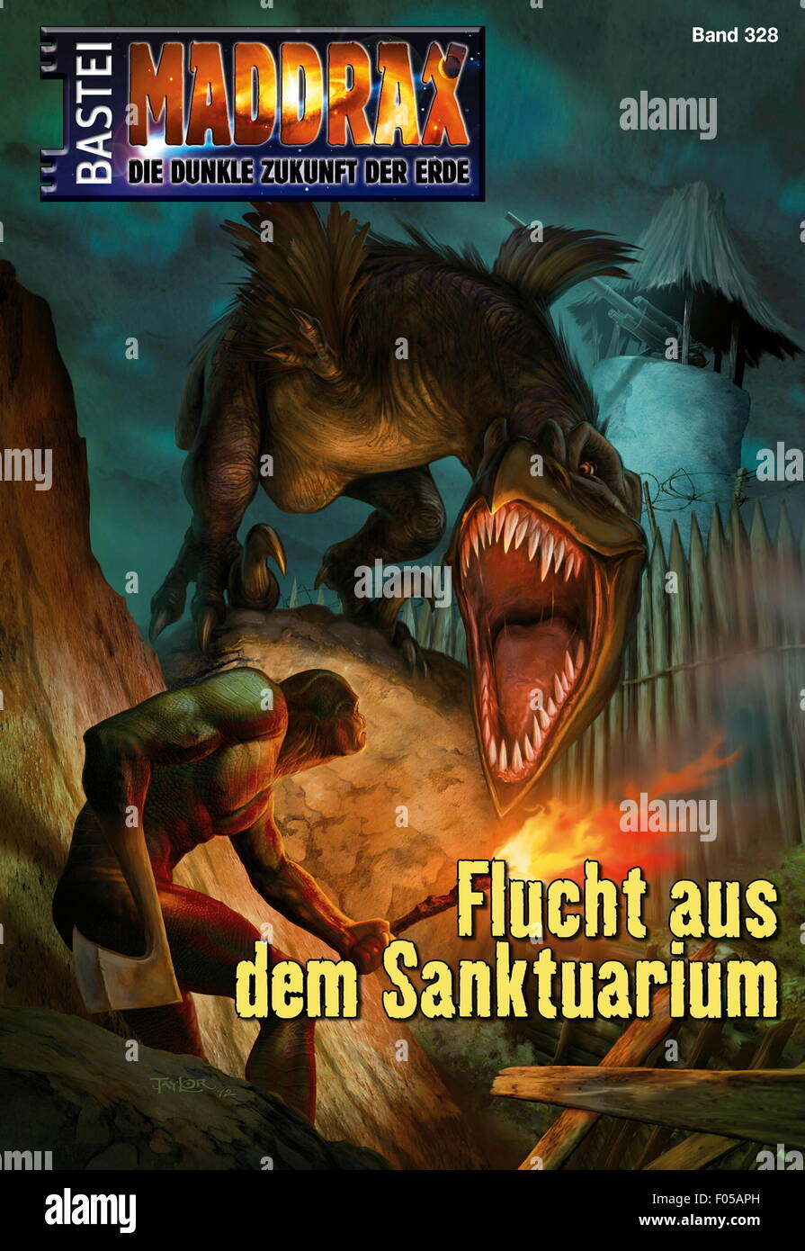 literature, penny novel, Maddrax, vol. 328: 'Flucht aus dem Sanktuarium', Germany, 2012, title page, Additional-Rights-Clearences-Not Available Stock Photo