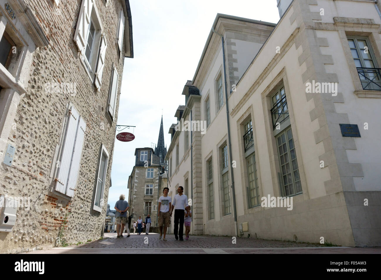 Street in centre of Pau, Bearn, France Stock Photo
