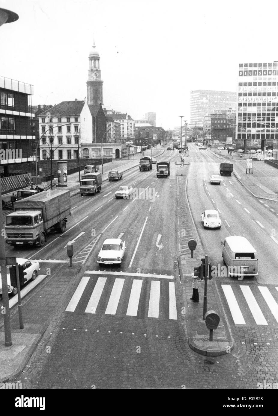 geography / travel, Germany, Hamburg, streets, Ludwig-Erhard-Strasse, 1970, Additional-Rights-Clearences-Not Available Stock Photo