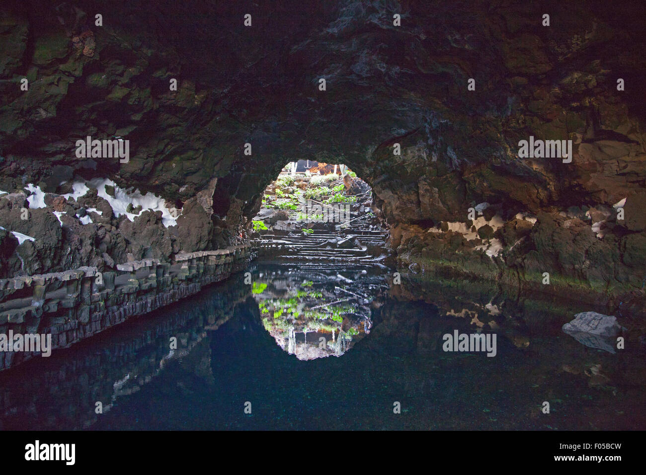 Lake And Cave At Jameos Del Agua On Lanzarote In The Canaries Spain lake-and-cave-at-jameos-del-agua-on-lanzarote-in-the-canaries-spain