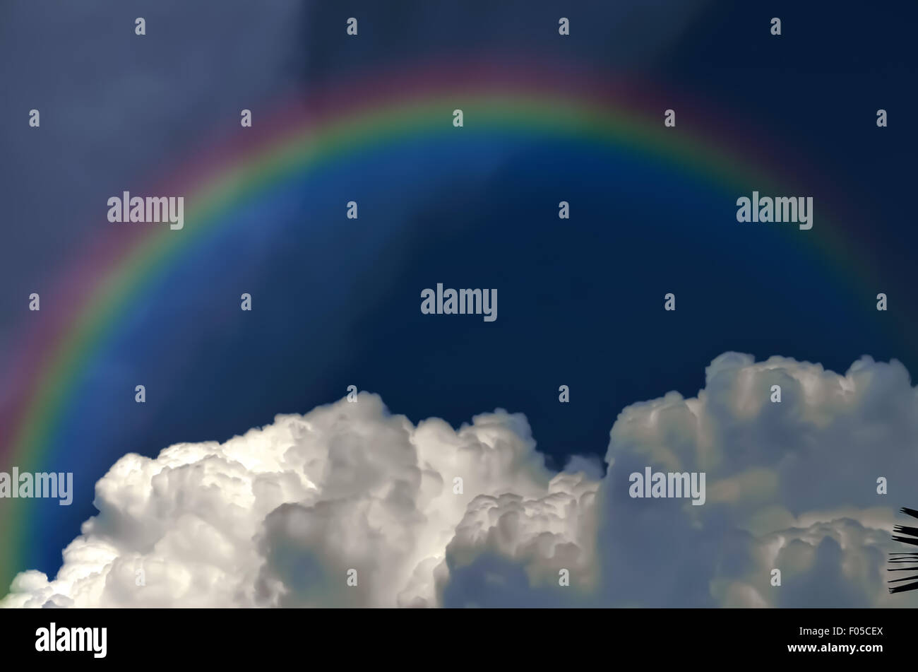 Rainbow dark sky and white cloud hi-res stock photography and images ...