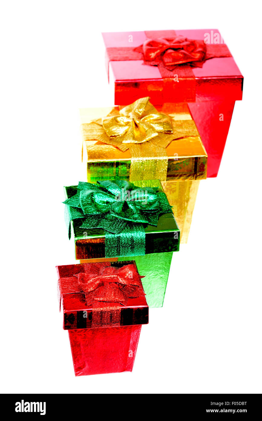 Different size gift box isolated on a white background Stock Photo Alamy