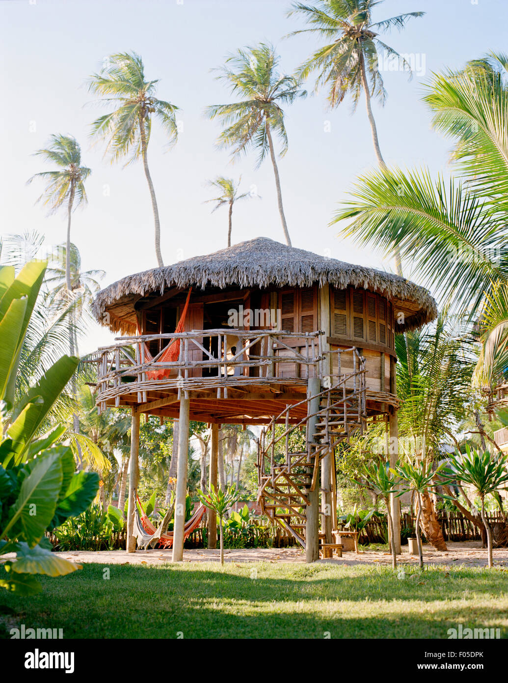 Exterior of Villa # 18 at the hotel Vila Kalango. Jericoacoara, Ceara, Brazil. South America Stock Photo