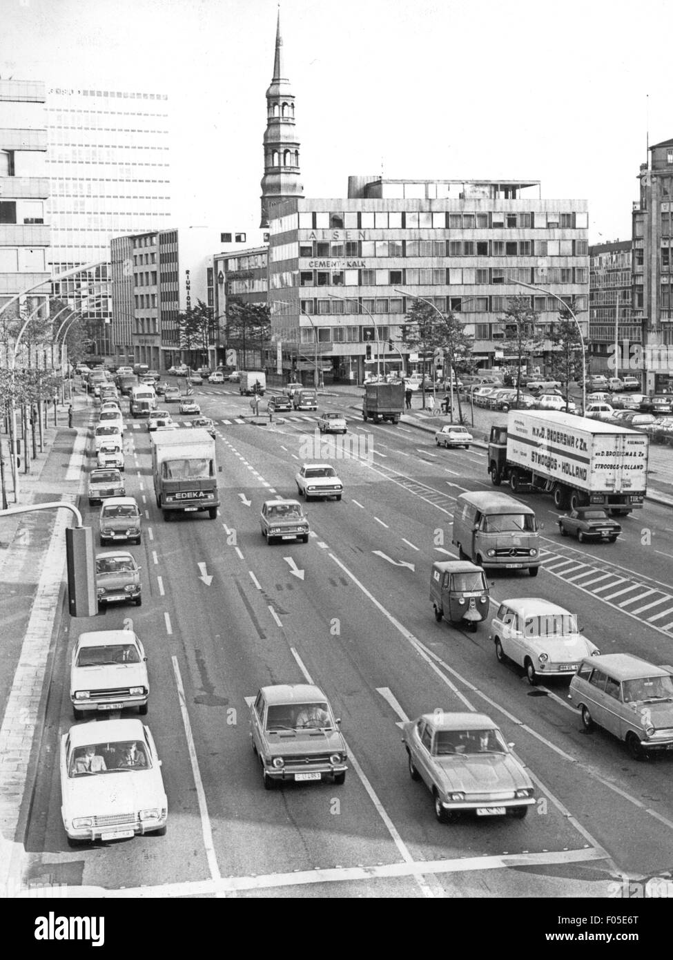 geography / travel, Germany, Hamburg, streets, Willy-Brandt-Strasse, 1970, Additional-Rights-Clearences-Not Available Stock Photo