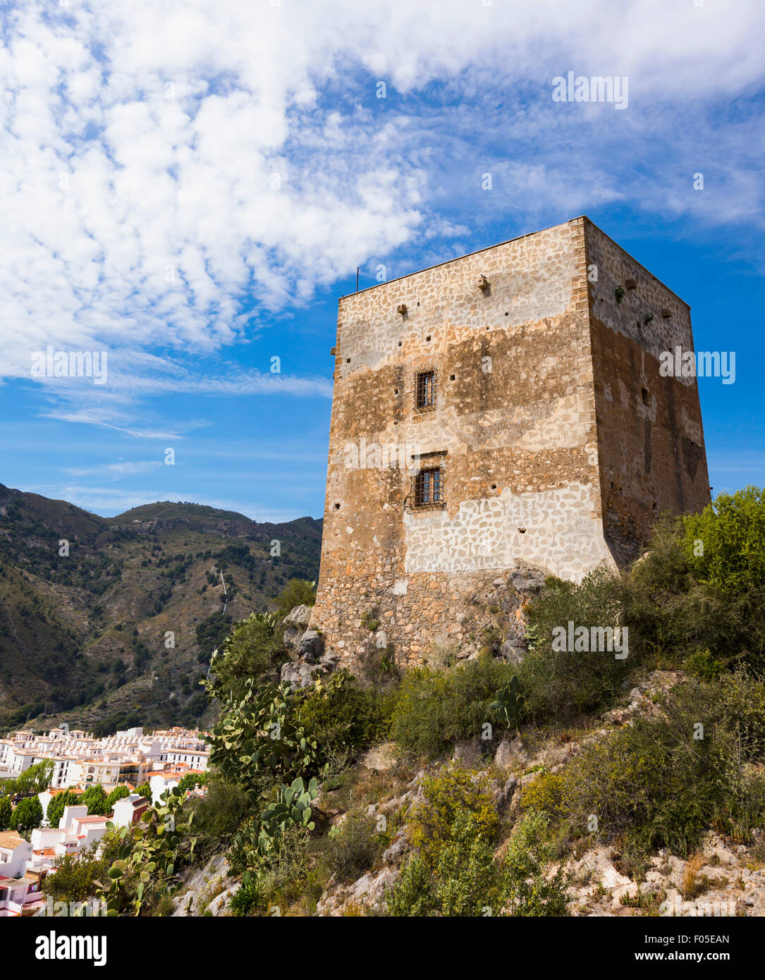 Velez de Benaudalla, Granada Province, Andalusia, southern Spain.  Castillo de los Ulloa.  Ulloa castle.  Local research suggest Stock Photo