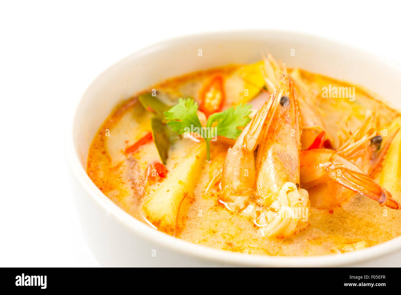 Thailand food Tom Yum Kung Soup Intense Stock Photo
