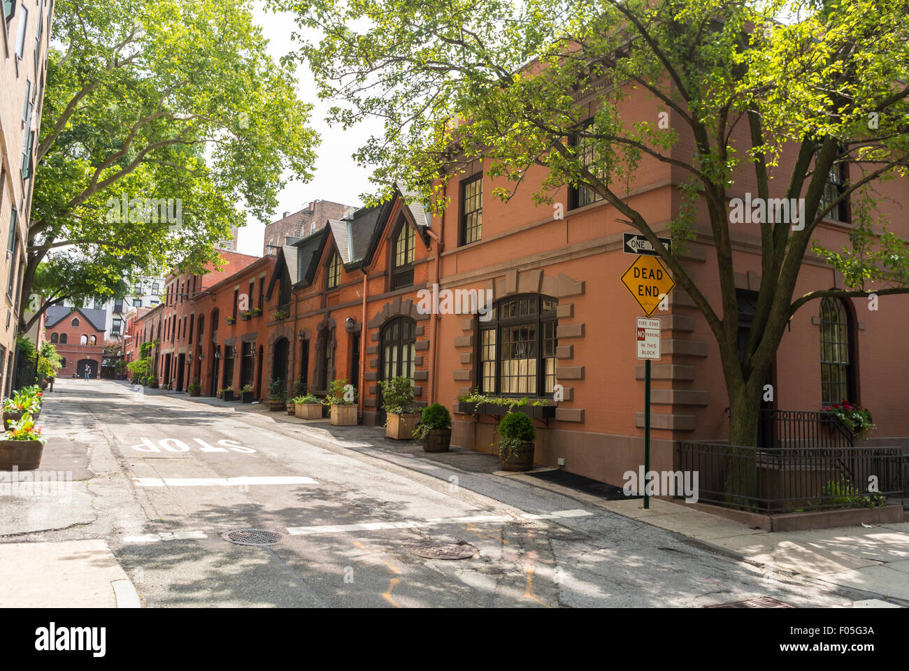 New York City, USA, Street Scenes, 'Brooklyn Heights', Historic District, Brown stone  Buildings, Vintage ambiance brooklyn new yorkers buildings Stock Photo