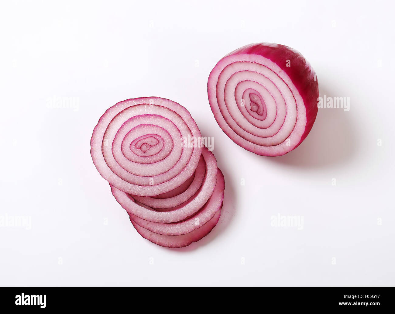 Thin slices of fresh onion Stock Photo Alamy