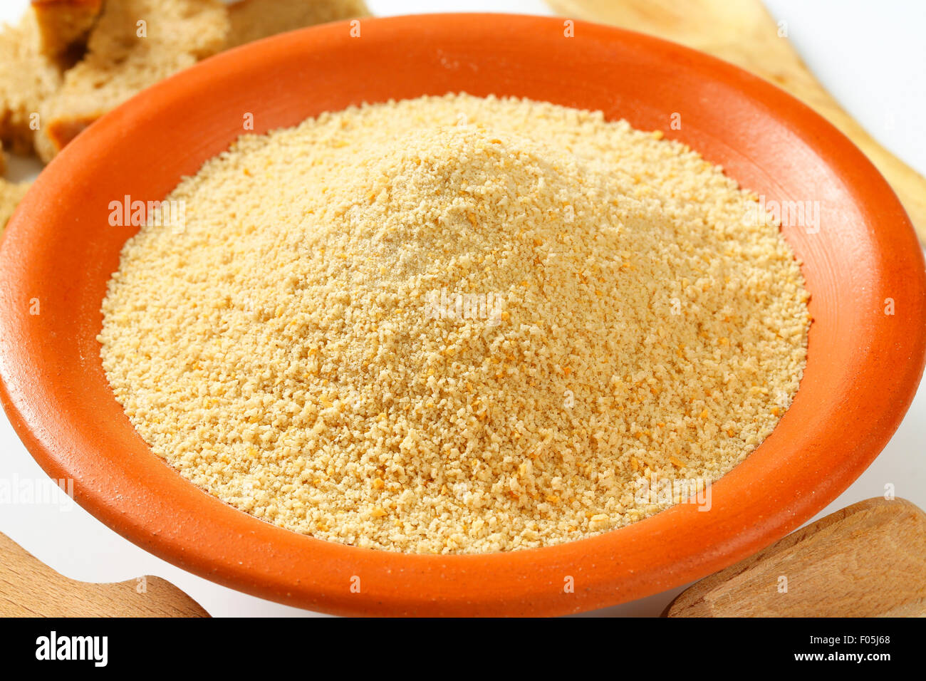 Bowl of dry bread crumbs Stock Photo Alamy