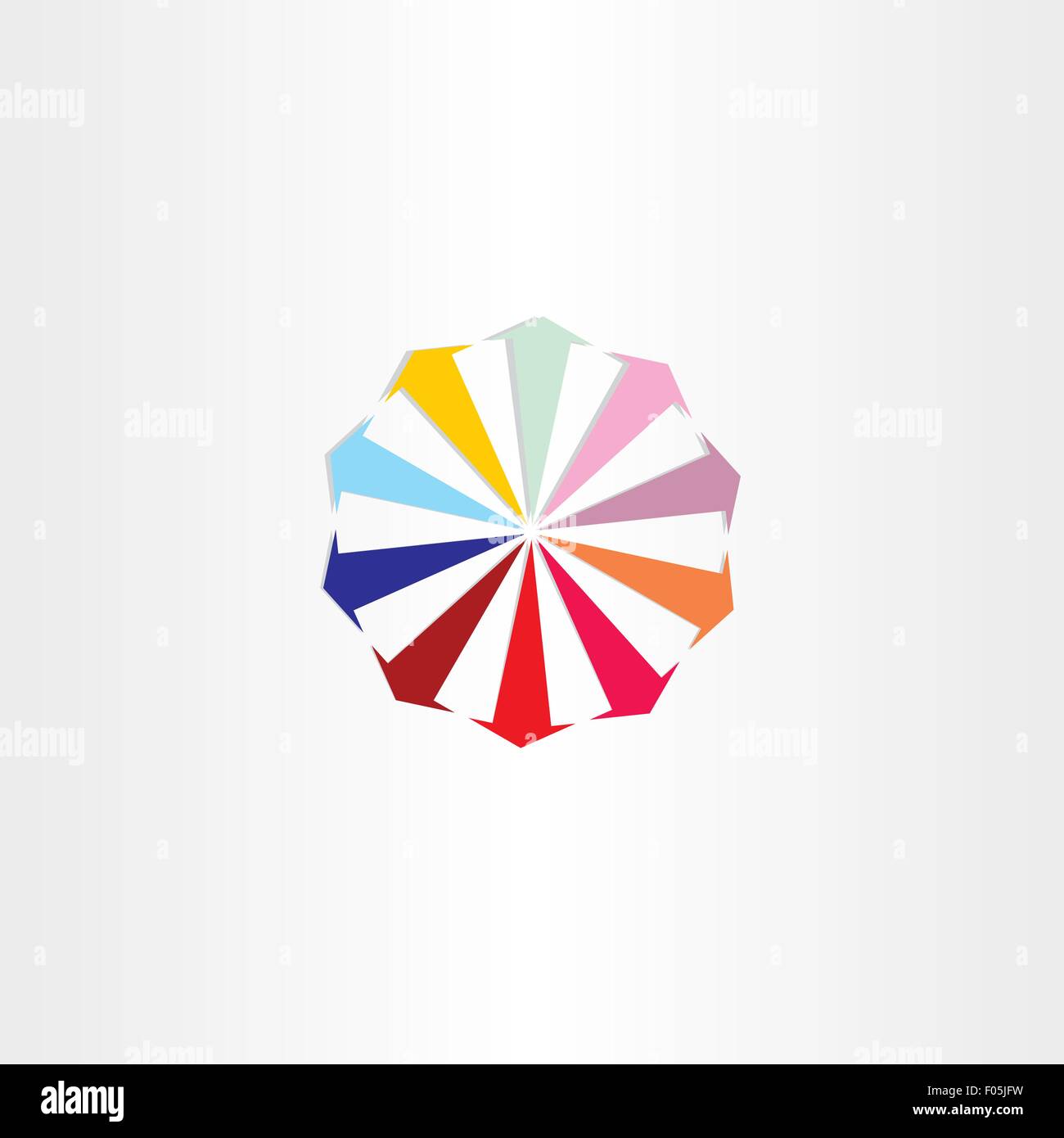 arrows in circle colorful logo design element Stock Vector Image & Art ...