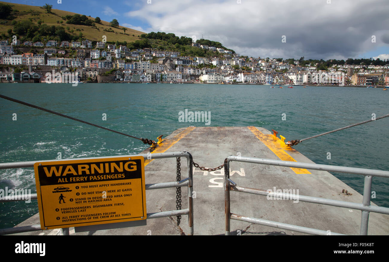 View of Dartmouth from the Lower Ferry, crossing from Kingswear towards