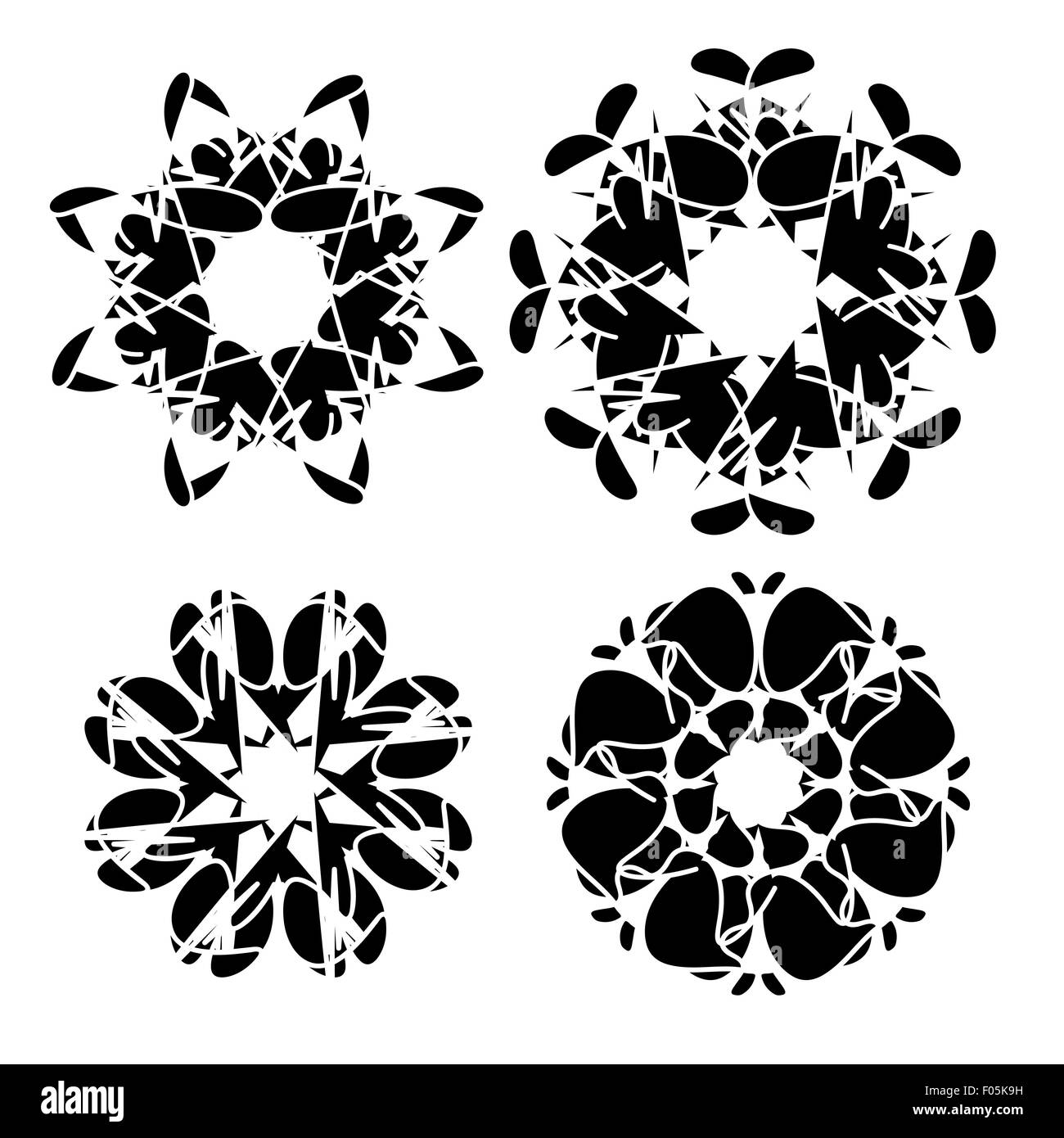Geometric Numbers Design Set mathematical geometric shapes hi-res stock photography and images ...
