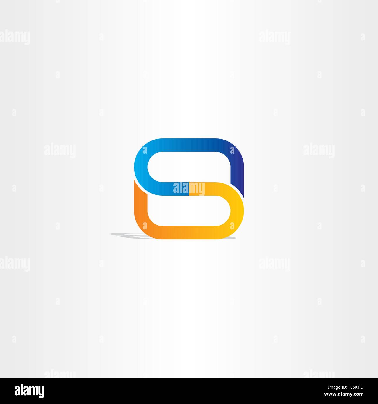 blue orange letter s logo symbol design logotype emblem Stock Vector ...