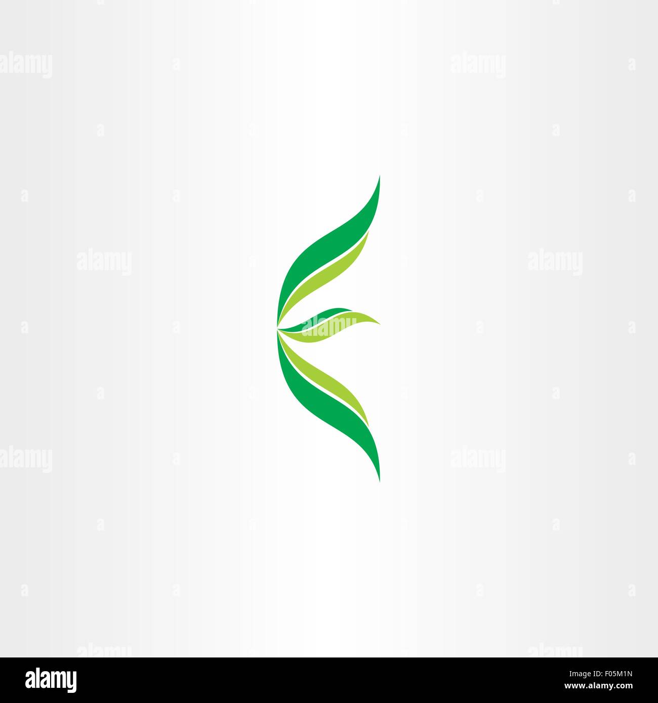 letter e ecology green logo with leaves design Stock Vector Image & Art ...