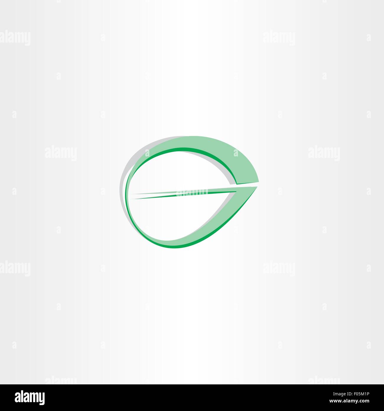 letter g green leaf stylized logotype design Stock Vector Image & Art ...