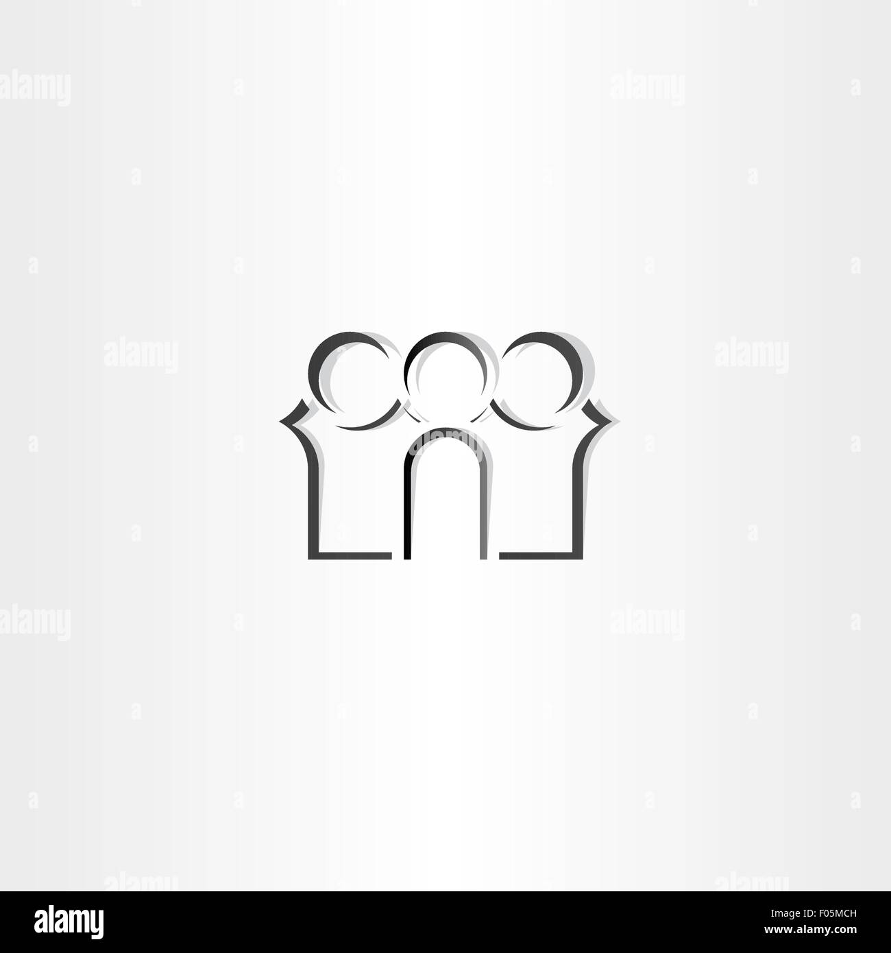 people friends black icon design Stock Vector