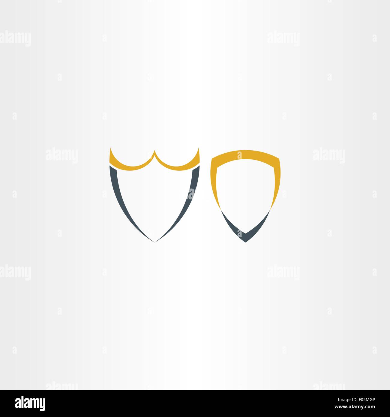 two abstract stylized shield icons symbol Stock Vector Image & Art - Alamy