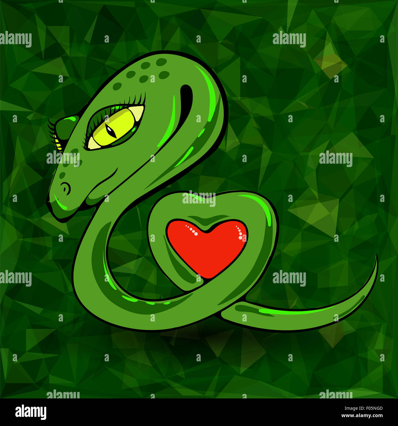 Snake and Heart Stock Photo - Alamy