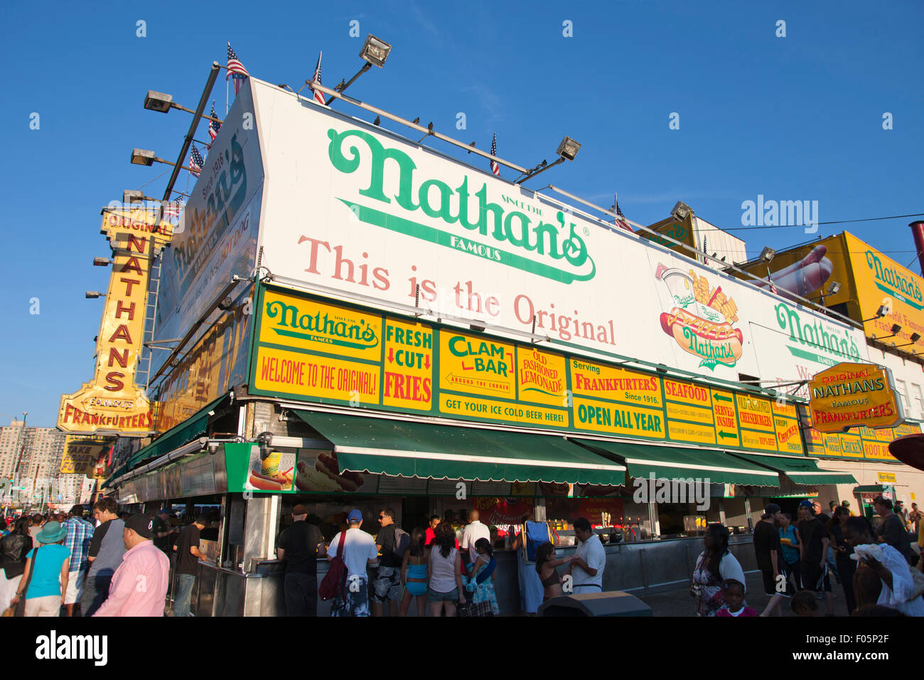NATHANS FAMOUS HOT DOG STAND SURF AVENUE CONEY ISLAND BROOKLYN NEW YORK ...