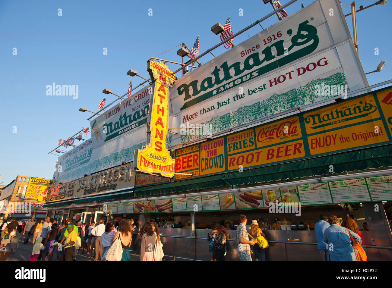 NATHANS FAMOUS HOT DOG STAND SURF AVENUE CONEY ISLAND BROOKLYN NEW YORK ...