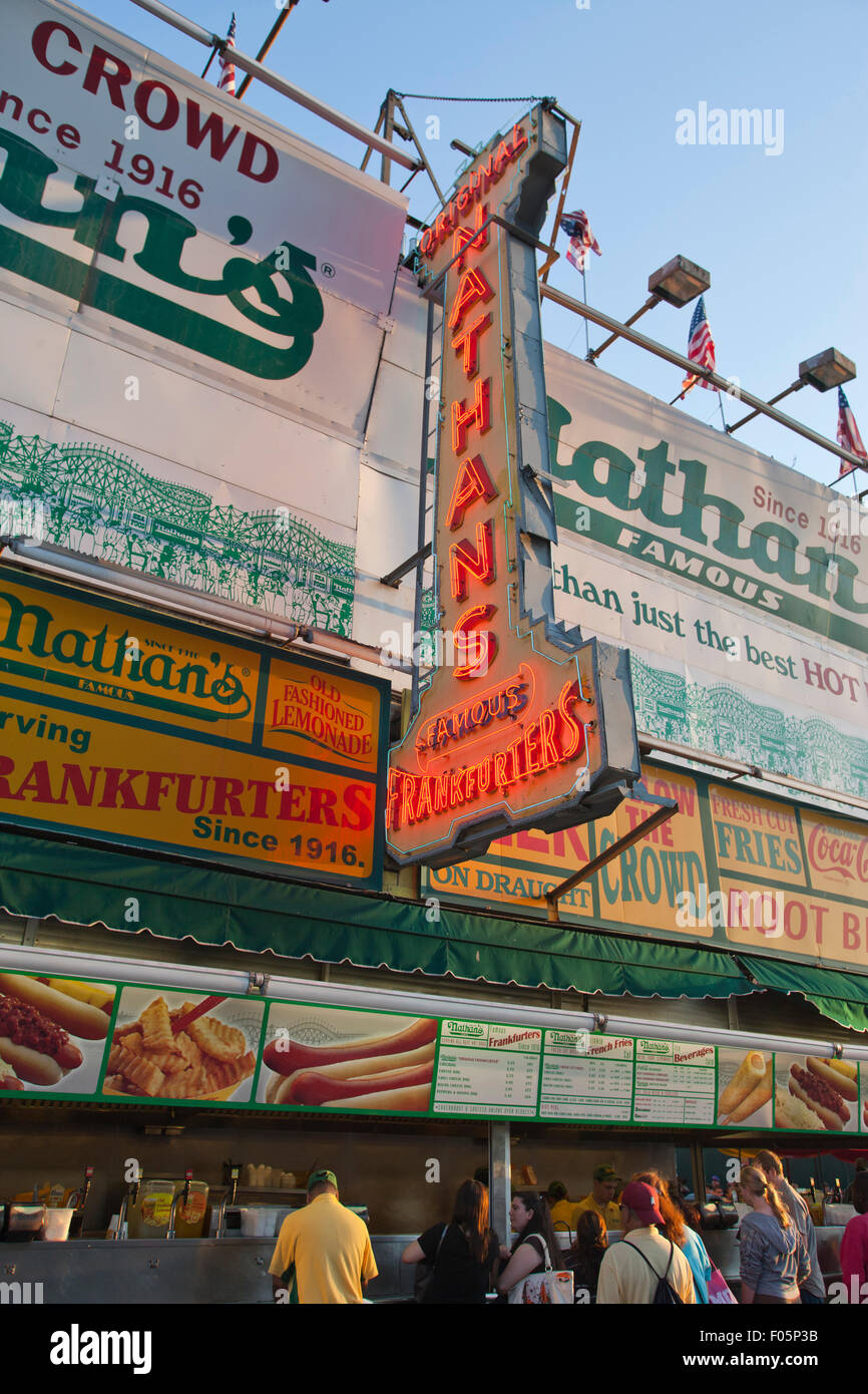 NATHANS FAMOUS HOT DOG STAND SURF AVENUE CONEY ISLAND BROOKLYN NEW YORK ...