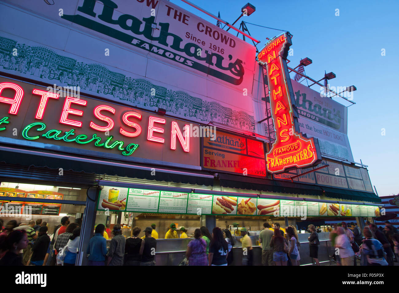 NATHANS FAMOUS HOT DOG STAND SURF AVENUE CONEY ISLAND BROOKLYN NEW YORK ...