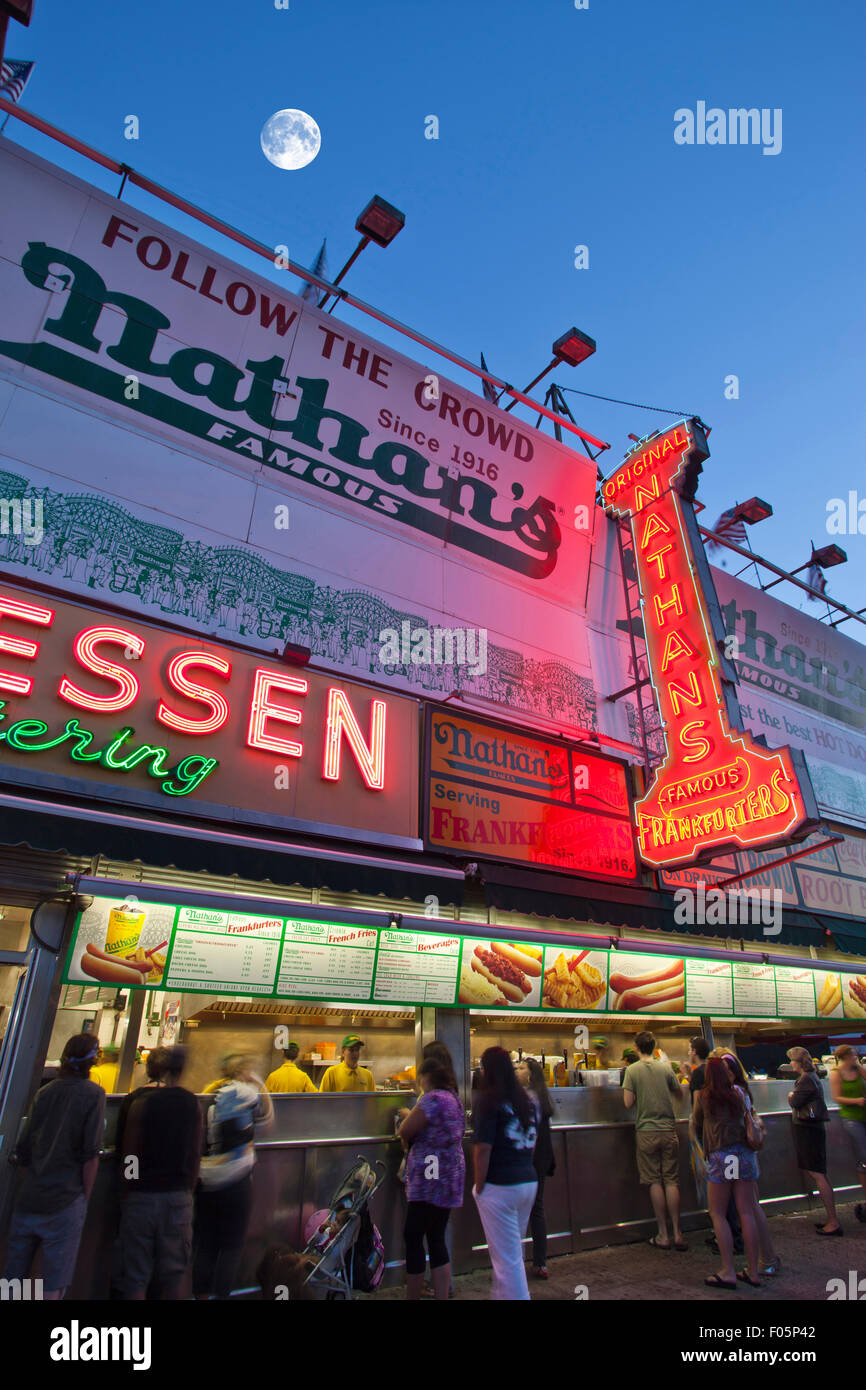 NATHANS FAMOUS HOT DOG STAND SURF AVENUE CONEY ISLAND BROOKLYN NEW YORK ...