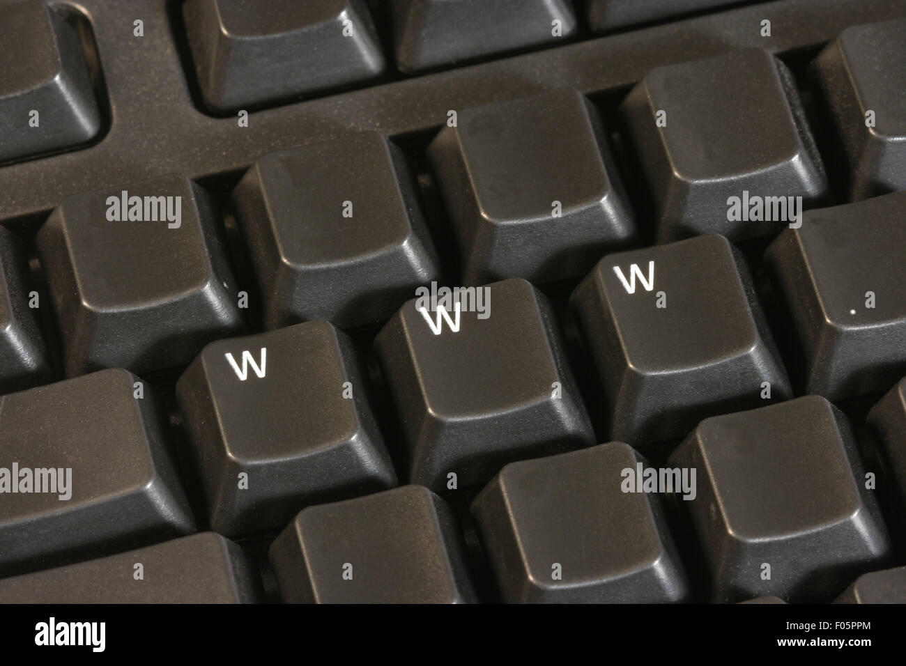 Macro shot of a keypad showing the www web address letters Stock Photo