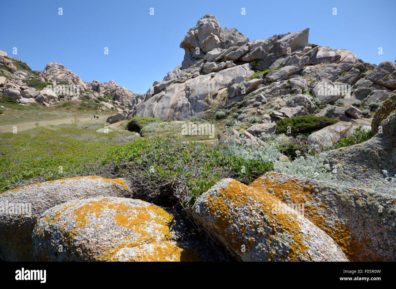 Capo Testa, Sardinia, Italy rocks in the Valle della Luna Stock Photo