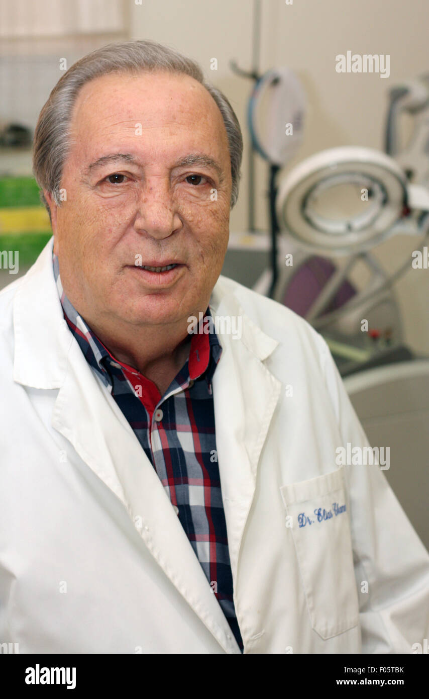 Beirut, Lebanon. 22nd July, 2015. The head of the centre for aesthetic surgery, Dr. Elias Schammas, is pictured at the clinic in Beirut, Lebanon, 22 July 2015. Despite the ailing economy and the civil war in neighbouring Syria, with more than a million refugees living in Lebanon, plastic surgery in Libanon is a thriving business. Photo: Jan Kuhlmann/dpa/Alamy Live News Stock Photo